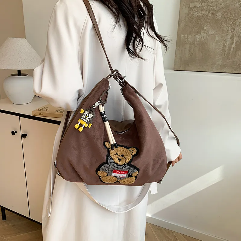 CORE BIRD PU Double Shoulder Crossbody Bag, Shoulder Bag Regular Women's Brown/Red/Coffee/Black-16