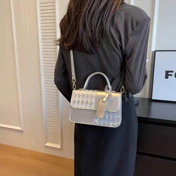CORE BIRD PU Crossbody Bag Women's Silver/Brown/Black