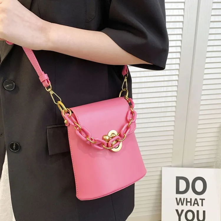 CORE BIRD PU Crossbody Bag Women's White/Black/Light Brown/Pink-16