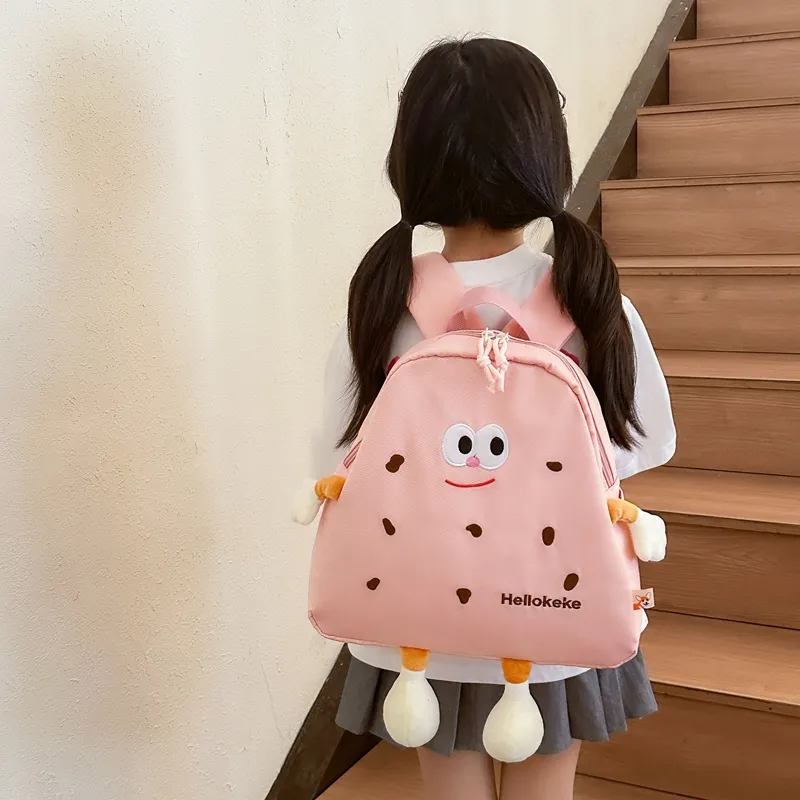 CORE BIRD Nylon Backpack Unisex Yellow/Pink/White/Blue-6