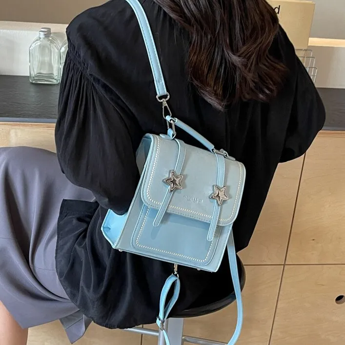 CORE BIRD PU Backpack Women's Ecru/Pink/Blue-2