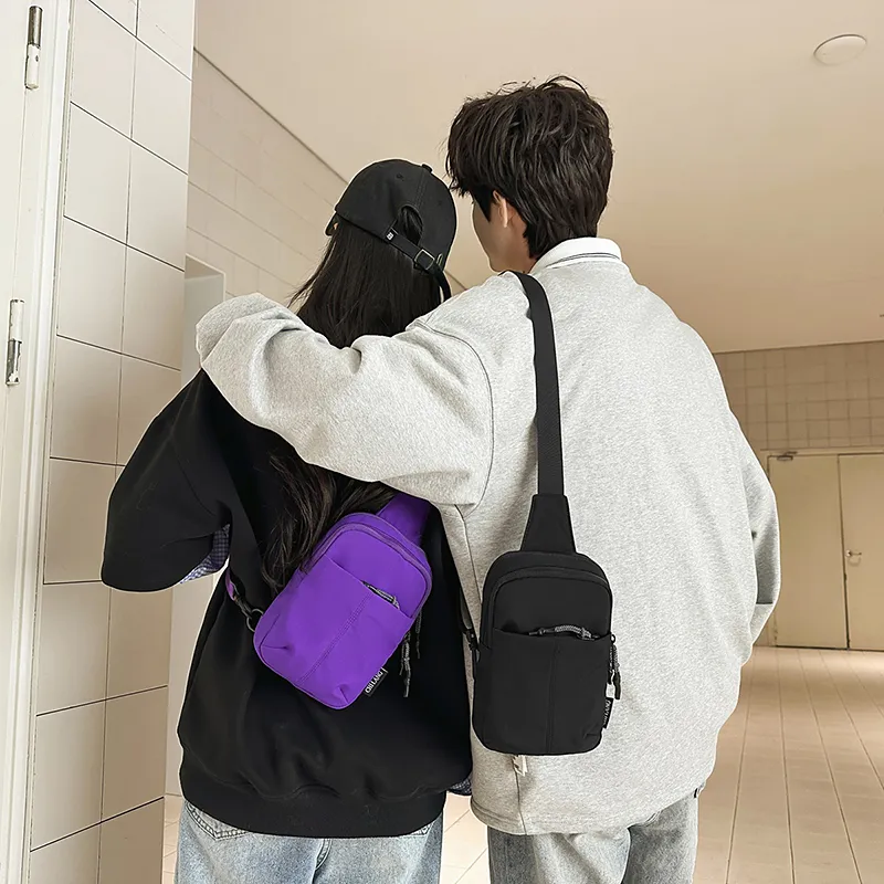 CORE BIRD Nylon Sling Bag Regular Unisex Black/Gray/Khaki/Purple/Light Purple/Green-20