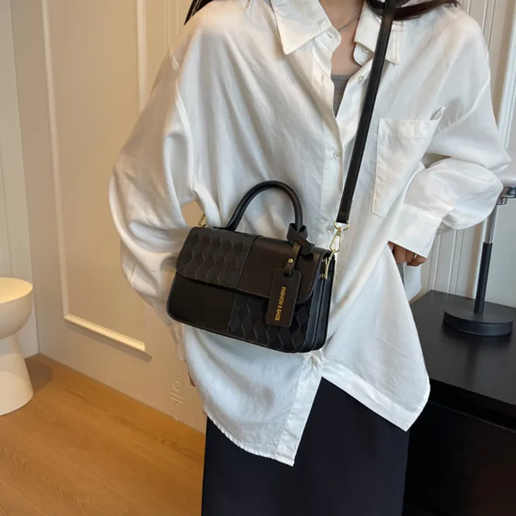 CORE BIRD PU Crossbody Bag Women's Silver/Brown/Black-5