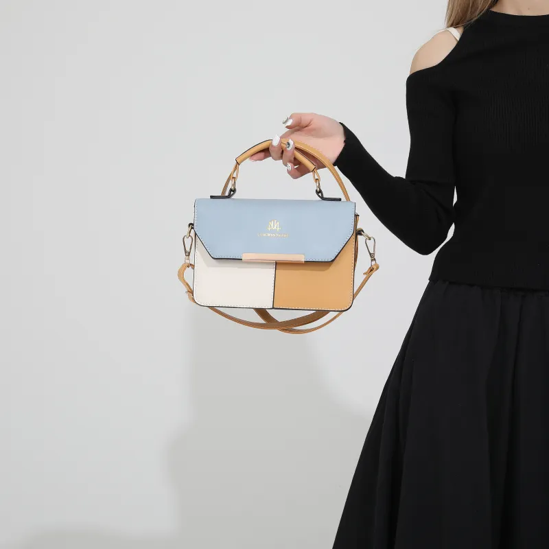 CORE BIRD PU Shoulder Bag Women's Black/Khaki/Light Blue/Dark Blue-4