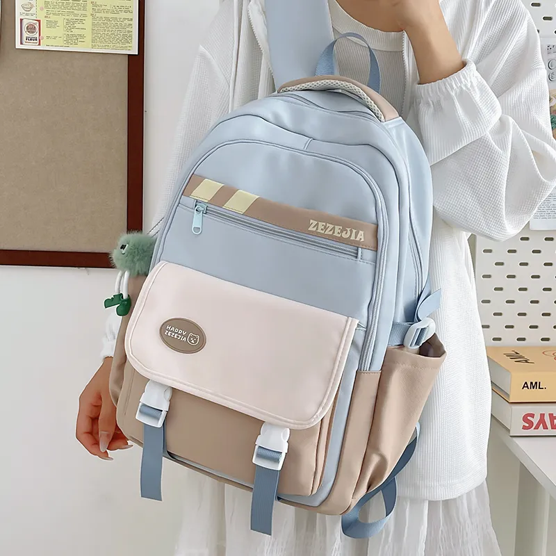 CORE BIRD Nylon Backpack Regular Women's Pink/Blue/Brown/Gray-8