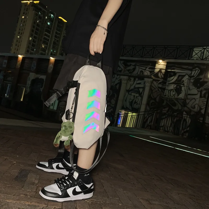 CORE BIRD Nylon Sling Bag Regular Unisex Black/White-2