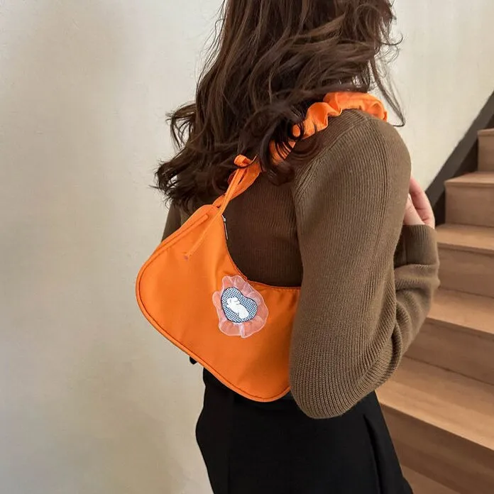 CORE BIRD Canvas Bag Shoulder Bags Women's Black/White/Green/Fuchsia/Orange-2