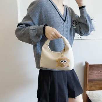 CORE BIRD PU Crossbody Handbags Women's Ecru/Coffee/Black