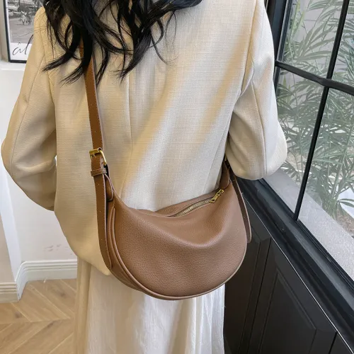 CORE BIRD PU Shoulder Bag Women's Black/Khaki/Brown