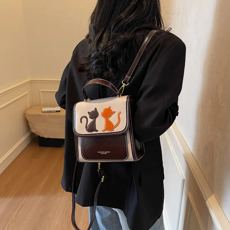 CORE BIRD PU Backpack Regular Women's Multicolor-3