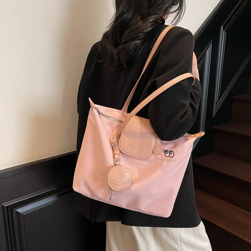CORE BIRD Nylon Fabric Tote Bag, Shoulder Bag Women's Multicolor-4