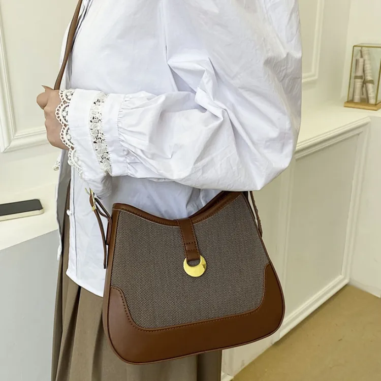 CORE BIRD PU Shoulder Bag Crossbody Bag Shoulder Bag Regular Women's White/Black/Light Brown/Brown-15