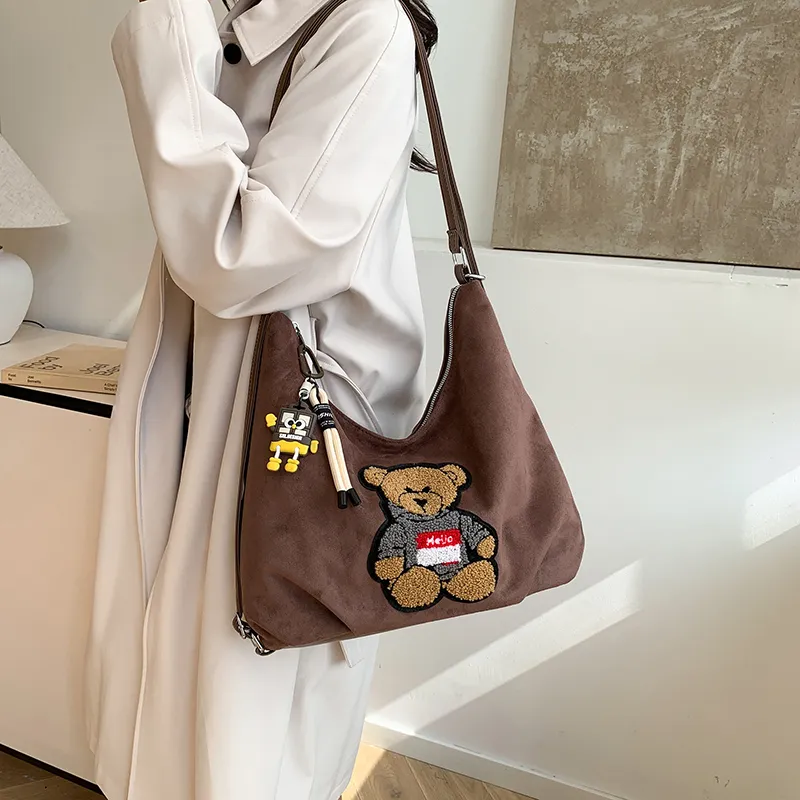 CORE BIRD PU Double Shoulder Crossbody Bag, Shoulder Bag Regular Women's Brown/Red/Coffee/Black-14
