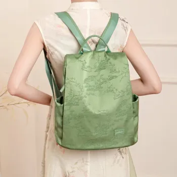 CORE BIRD Oxford Backpack Regular Women's Smoke Ink Black/Moon Phantom Silver Gray/Bamboo Shadow Clear Green