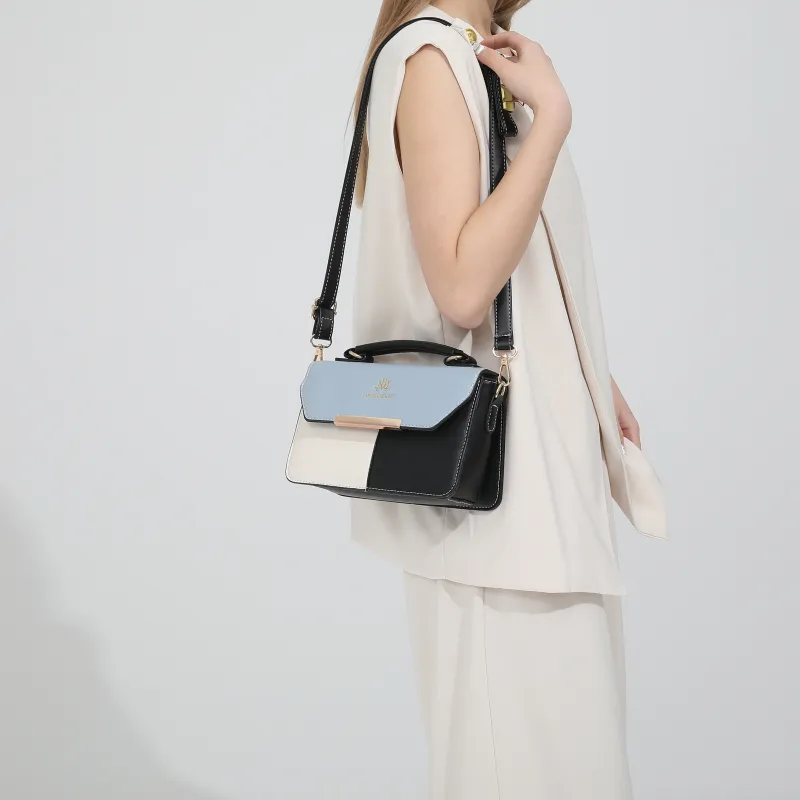 CORE BIRD PU Shoulder Bag Women's Black/Khaki/Light Blue/Dark Blue-3