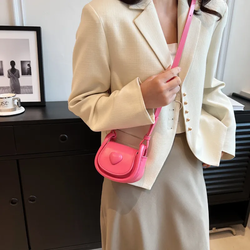 CORE BIRD PU Crossbody Bag, Shoulder Bag Mini Women's White/Silver/Pink/Green-2
