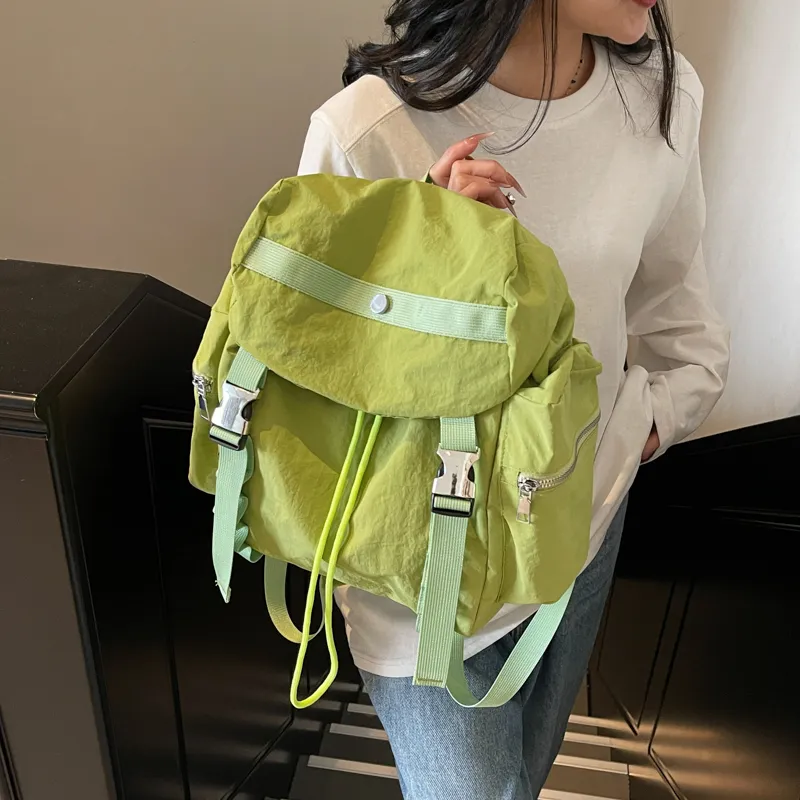 CORE BIRD Nylon Fabric Backpack Unisex Multicolor-21