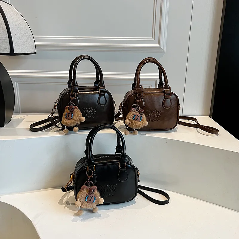 CORE BIRD PU Shoulder Bag Crossbody Bag Handbag Regular Women's Brown/Coffee/Black-6