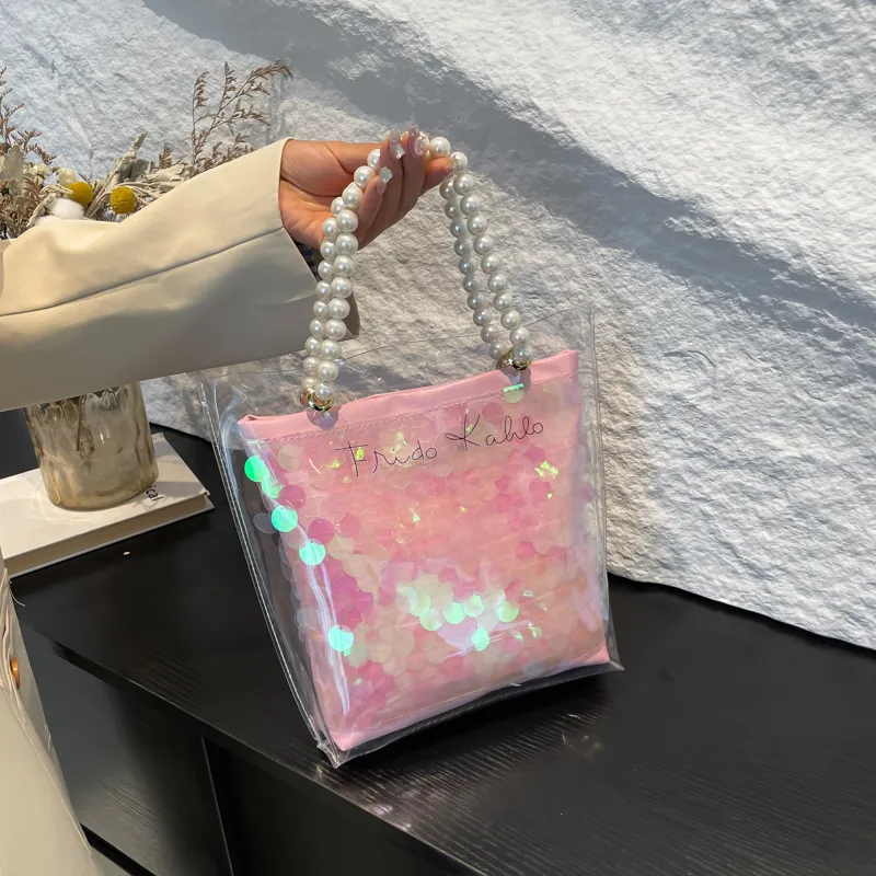 CORE BIRD PVC & PU Handbag Regular Women's Pink-8