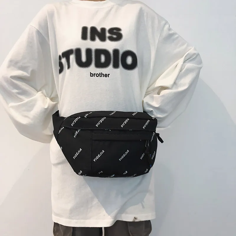CORE BIRD Nylon Sling Bag Regular Unisex Black/White-7
