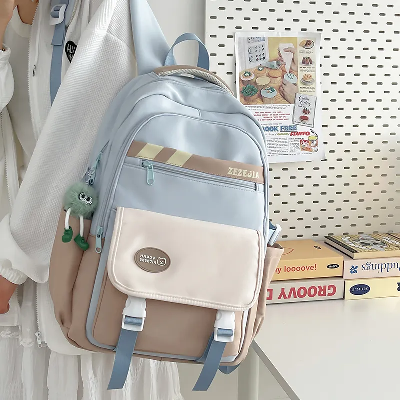 CORE BIRD Nylon Backpack Regular Women's Pink/Blue/Brown/Gray-10