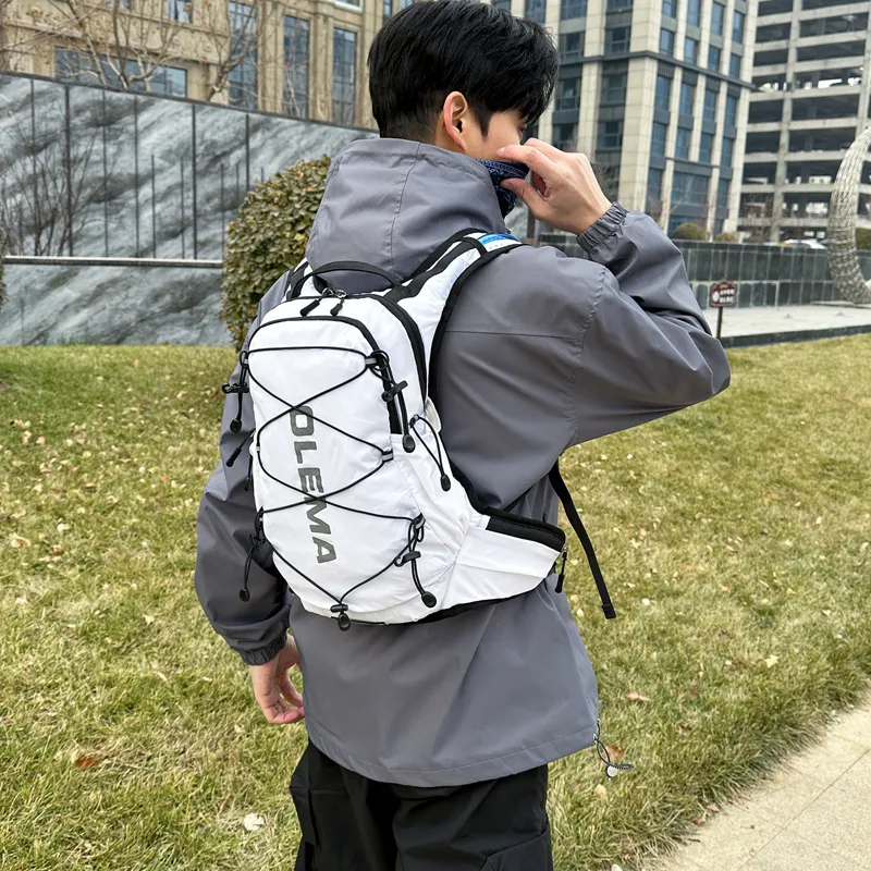 CORE BIRD Polyester Backpack Unisex White/Black-4