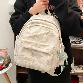 CORE BIRD Nylon Backpack White/Purple/Gray/Black