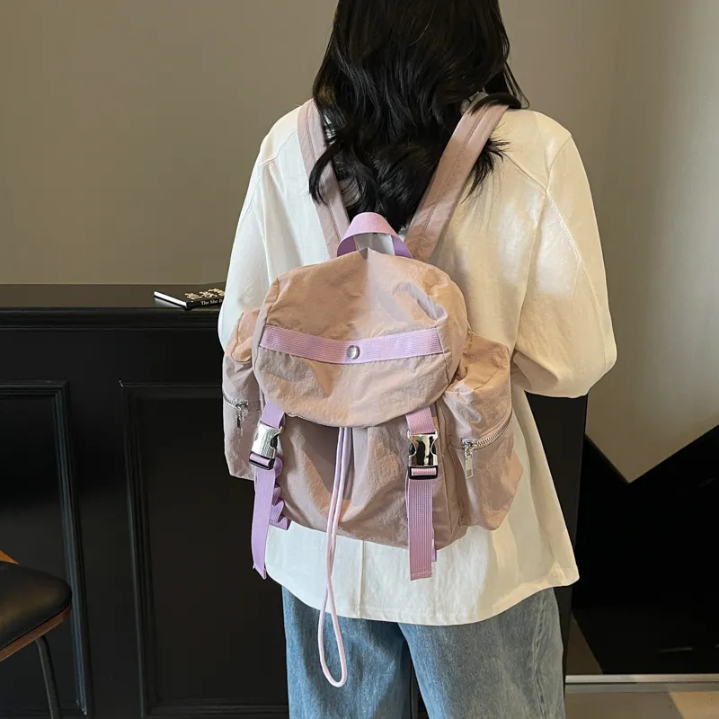 CORE BIRD Nylon Fabric Backpack Unisex Multicolor-11
