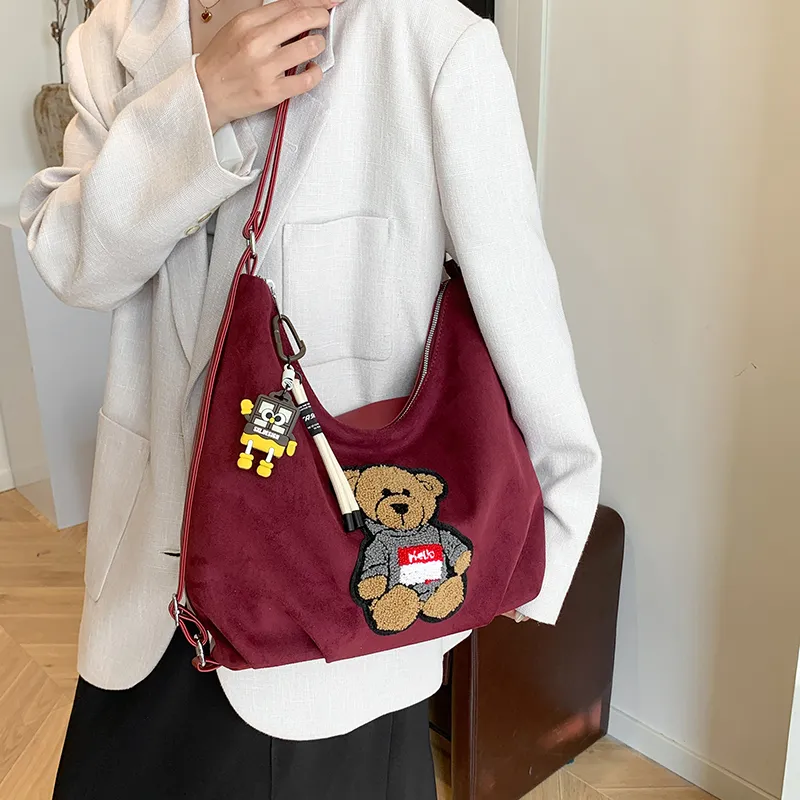 CORE BIRD PU Double Shoulder Crossbody Bag, Shoulder Bag Regular Women's Brown/Red/Coffee/Black-9