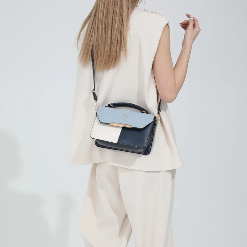 CORE BIRD PU Shoulder Bag Women's Black/Khaki/Light Blue/Dark Blue-14