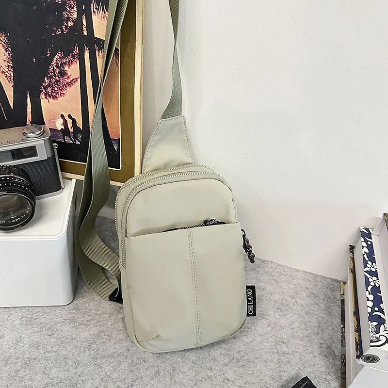 CORE BIRD Nylon Sling Bag Regular Unisex Black/Gray/Khaki/Purple/Light Purple/Green-22