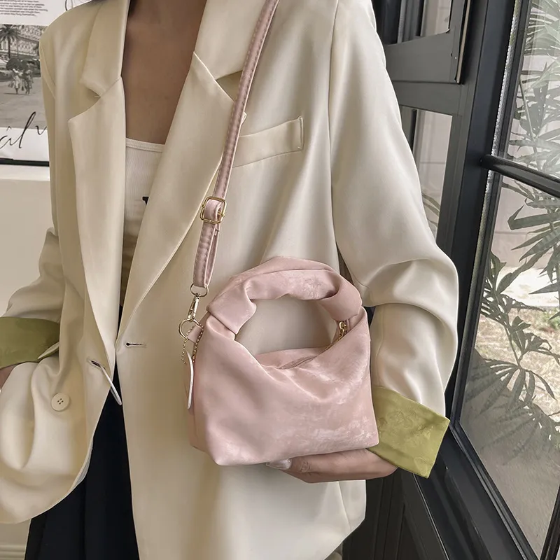 CORE BIRD PU One Shoulder Handbags Women's Pink/White/Silver/Black-1