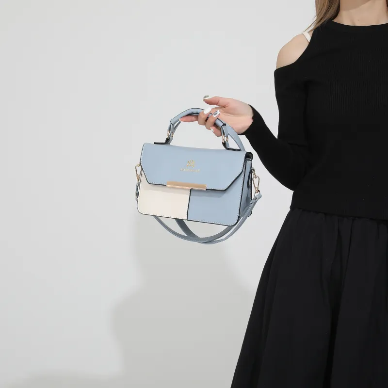 CORE BIRD PU Shoulder Bag Women's Black/Khaki/Light Blue/Dark Blue-9