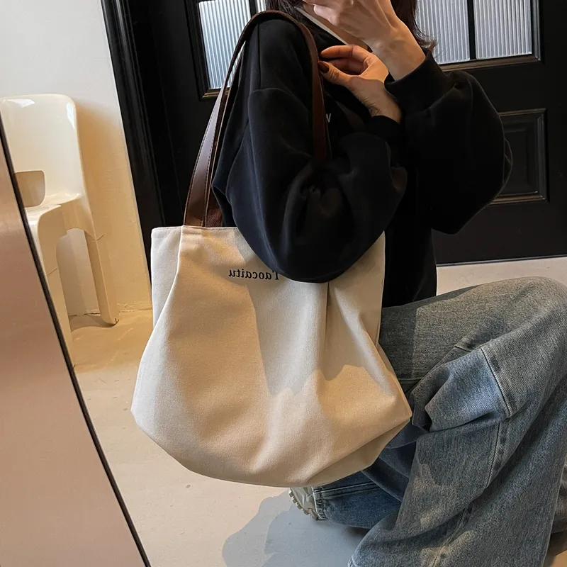 CORE BIRD Canvas Bag, Shoulder Bag Regular Women's Multicolor-5