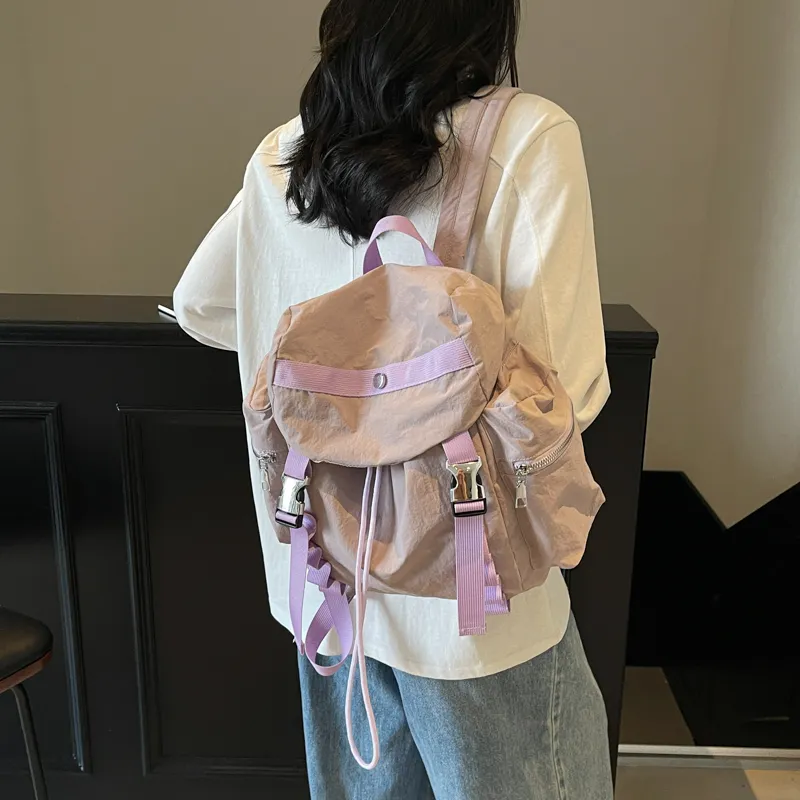 CORE BIRD Nylon Fabric Backpack Unisex Multicolor-13