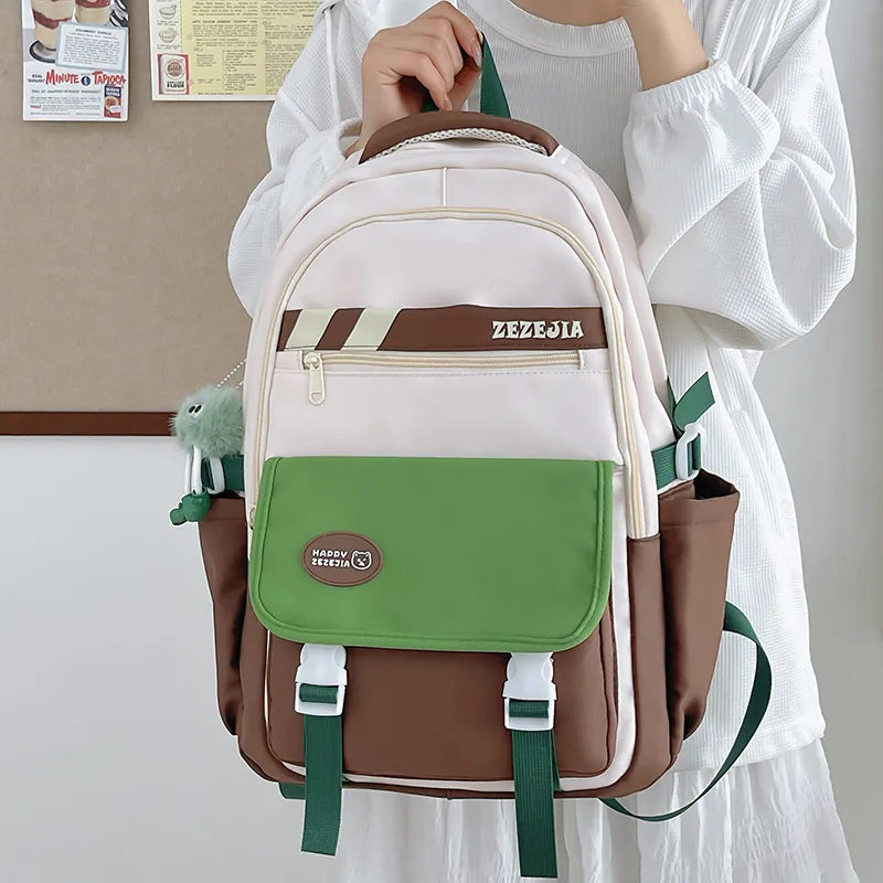 CORE BIRD Nylon Backpack Regular Women's Pink/Blue/Brown/Gray-16