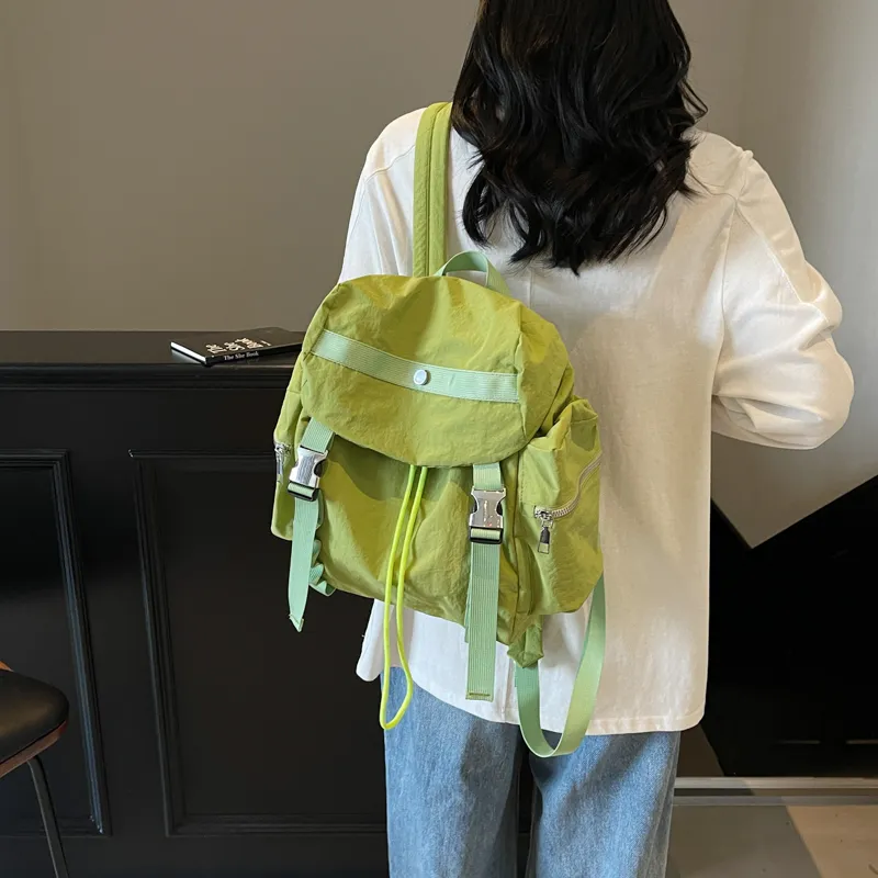 CORE BIRD Nylon Fabric Backpack Unisex Multicolor-20