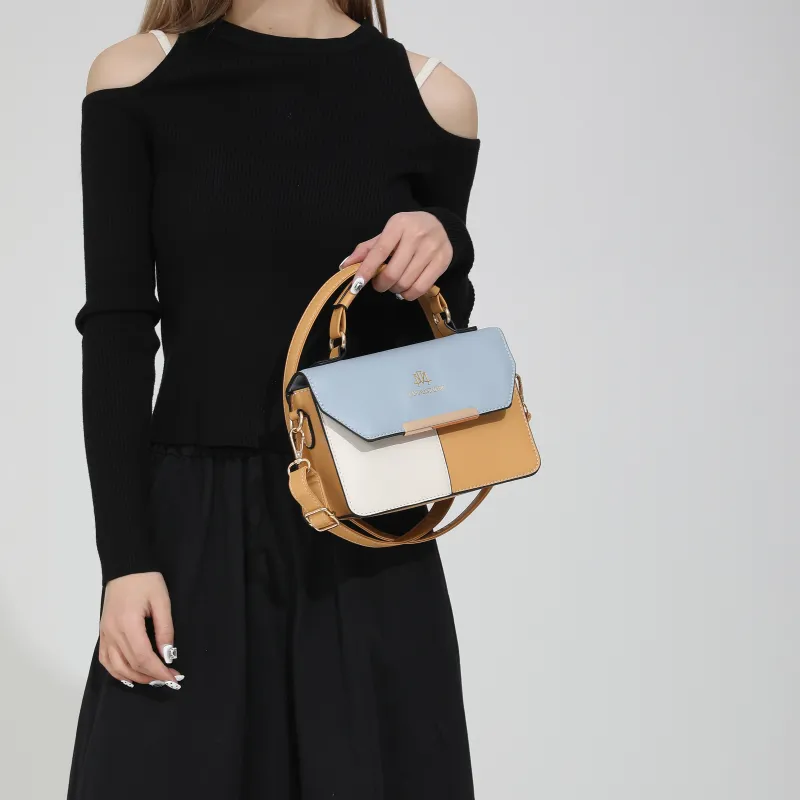 CORE BIRD PU Shoulder Bag Women's Black/Khaki/Light Blue/Dark Blue-5