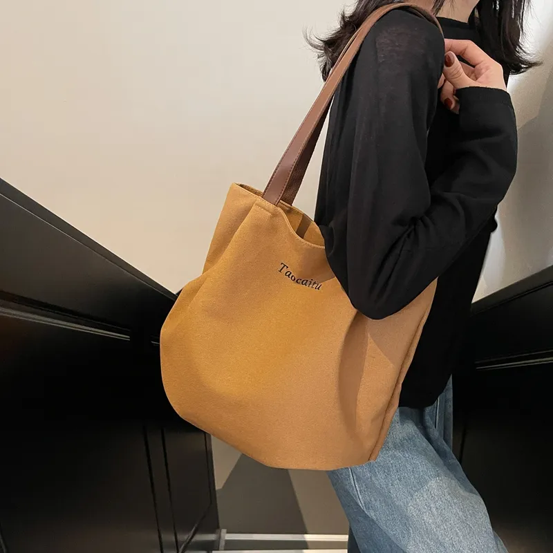 CORE BIRD Canvas Bag, Shoulder Bag Regular Women's Multicolor-12