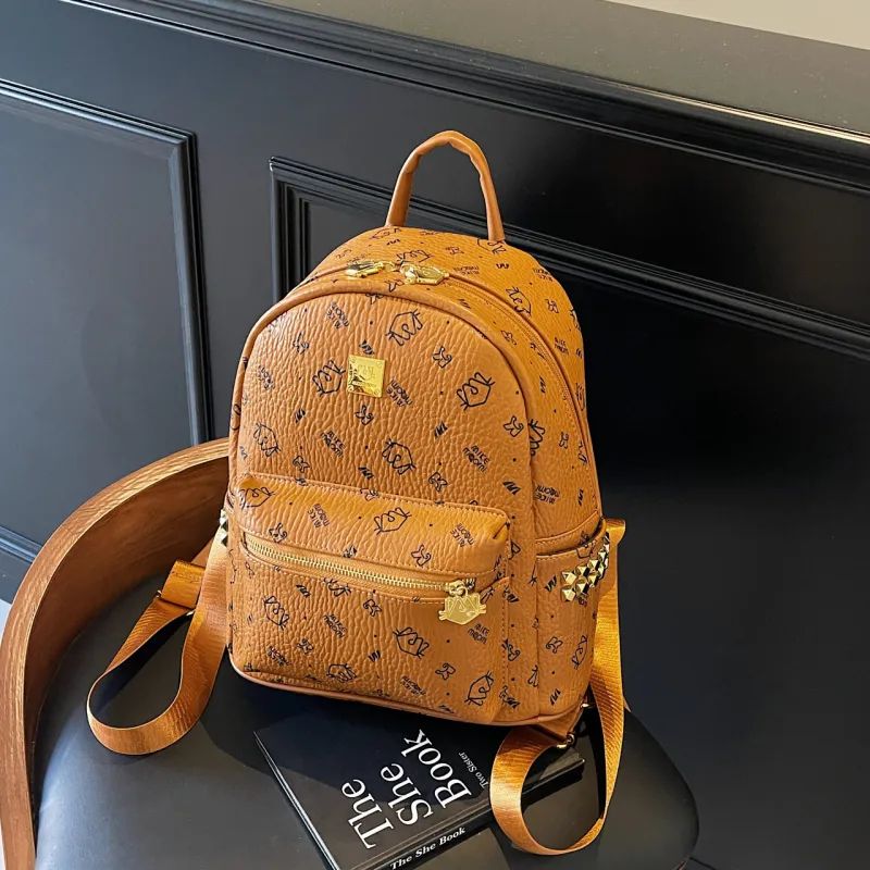 CORE BIRD PU Backpack Large Size Women's Multicolor-2