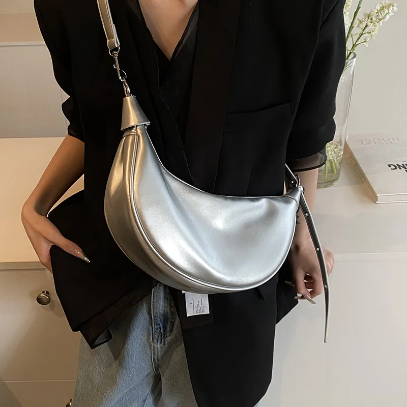 CORE BIRD PU Crossbody Bag, Shoulder Bag Women's Black/Yellow/White/Silver-8