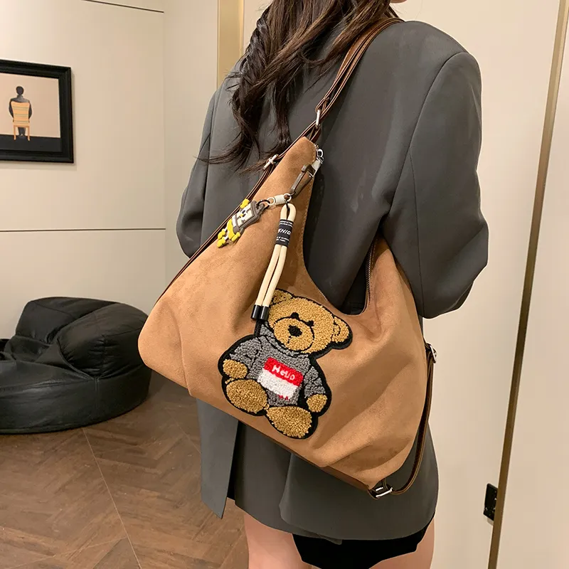 CORE BIRD PU Double Shoulder Crossbody Bag, Shoulder Bag Regular Women's Brown/Red/Coffee/Black-3
