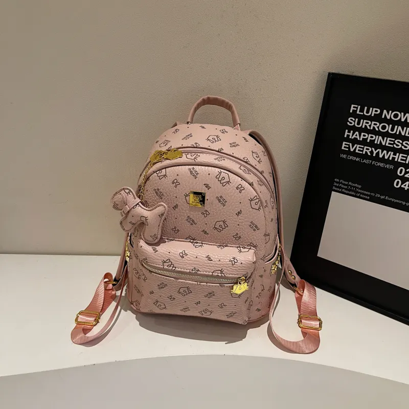 CORE BIRD PU Backpack Large Size Women's Multicolor-13
