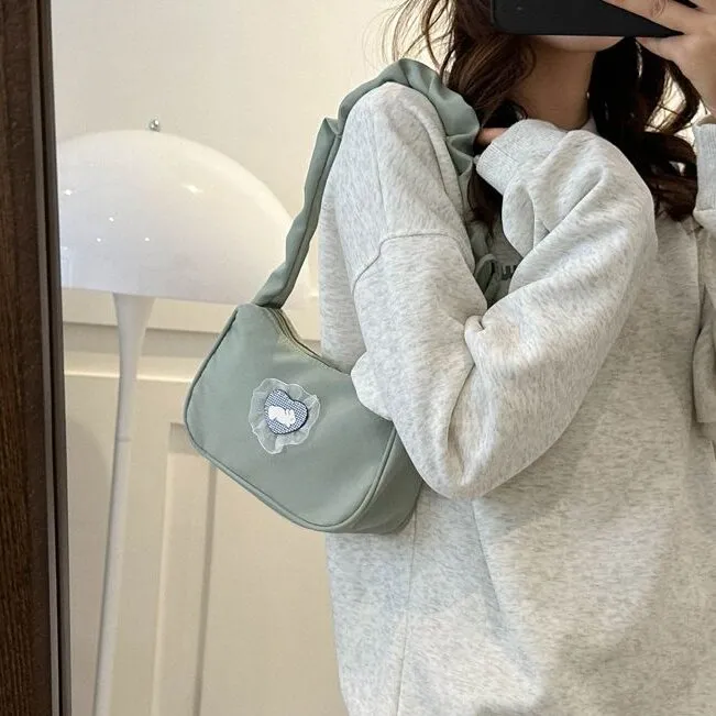 CORE BIRD Canvas Bag Shoulder Bags Women's Black/White/Green/Fuchsia/Orange-7