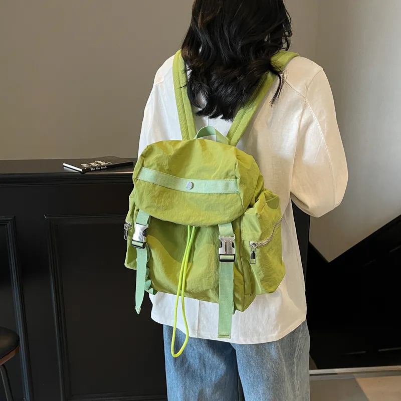 CORE BIRD Nylon Fabric Backpack Unisex Multicolor-17