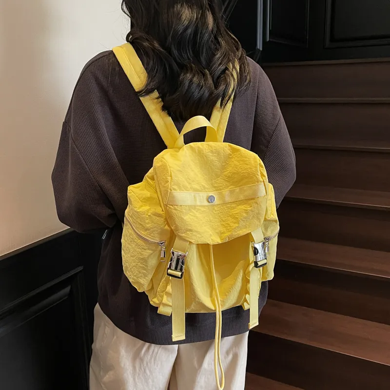 CORE BIRD Nylon Fabric Backpack Unisex Multicolor-5