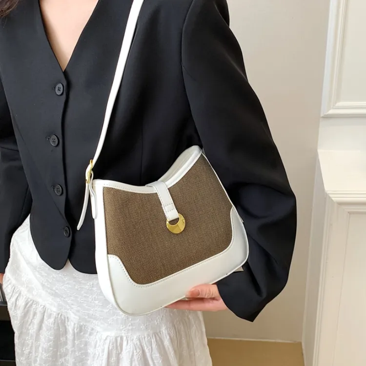 CORE BIRD PU Shoulder Bag Crossbody Bag Shoulder Bag Regular Women's White/Black/Light Brown/Brown-20