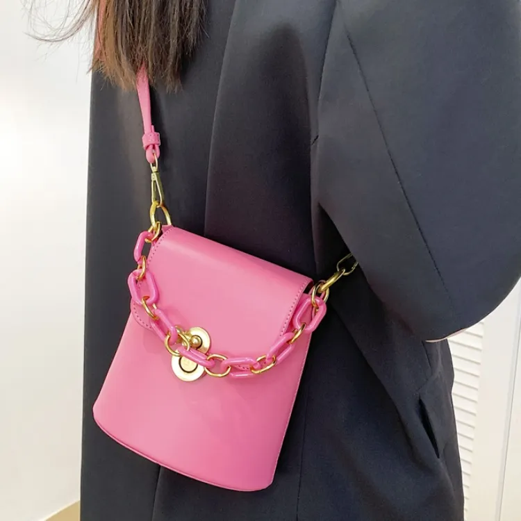 CORE BIRD PU Crossbody Bag Women's White/Black/Light Brown/Pink-18