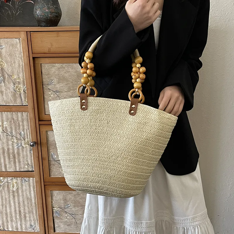 CORE BIRD Woven Tote One Shoulder Handbag Women's Multicolor-2