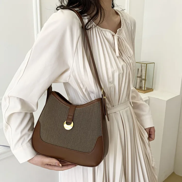 CORE BIRD PU Shoulder Bag Crossbody Bag Shoulder Bag Regular Women's White/Black/Light Brown/Brown-13